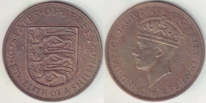 1946 Jersey 1/12 Shilling (aUnc) A003934